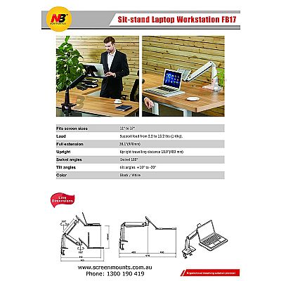 Βάση γραφείου με πνευματικό ελατήριο για laptops