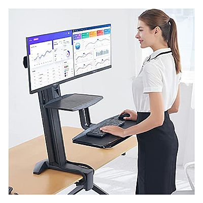 Βάση γραφείου για δύο οθόνες έως 27'' και πληκτρολόγιο PC