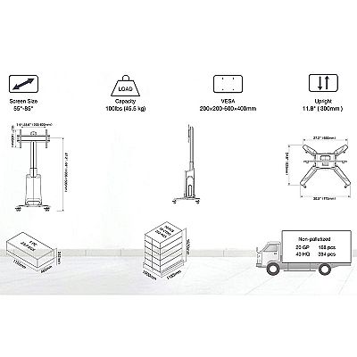 Τηλεχειριζόμενη τροχήλατη βάση οθόνης