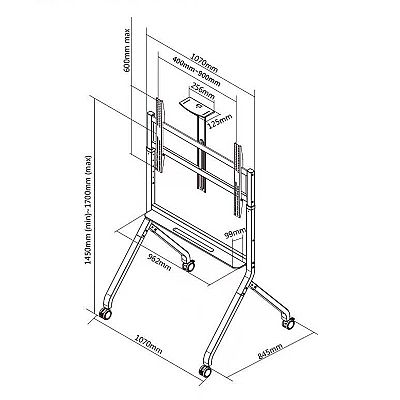 Τροχήλατη βάση οθόνης / τηλεόρασης