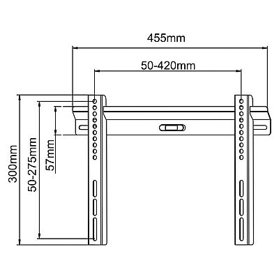 Βάση τοίχου σταθερή για TV από 23'' έως 43''